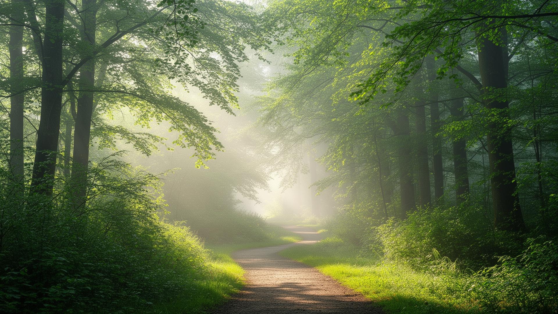 Waldweg als Symbol für den Weg zu mehr Mobilität